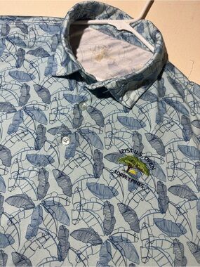 Light Blue Tropical Print Golf Polo Shirt x U.S. Open at Torrey Pines Golf